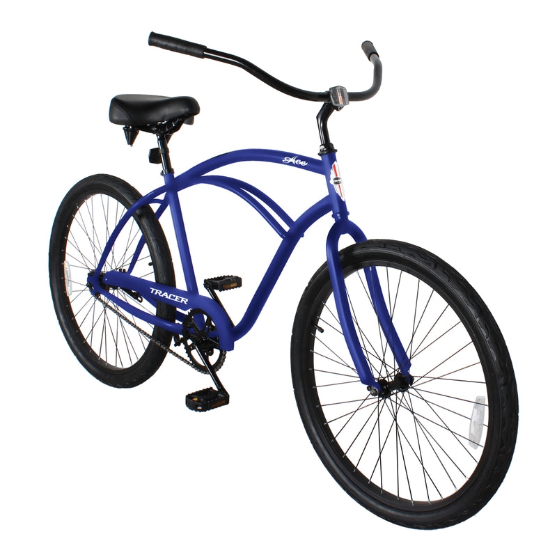 Ace 26 Inch Beach Cruiser Bikes Single Speed with Coaster Brake for Men - Blue