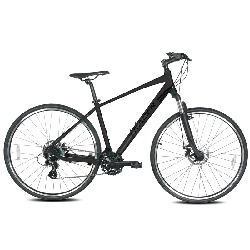 Bravery DX 700C 24 Speed Hybrid Aluminum Road Bike - Medium-Matte Black