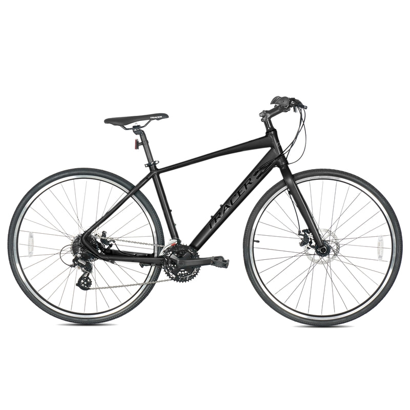 Bravery 700C 24 Speed Hybrid Aluminum Road Bike - Medium-Matte Black