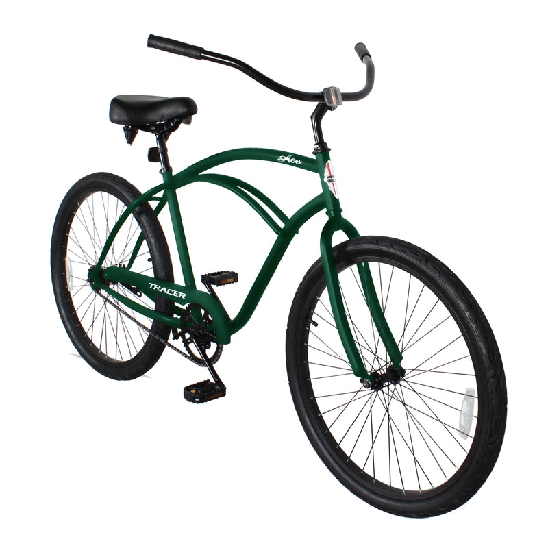 Ace 26 Inch Beach Cruiser Bikes Single Speed with Coaster Brake for Men - Matte Army Green