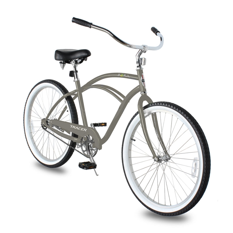 Bora 26 Inch Beach Cruiser Bikes Single Speed for Men - Matte Grey