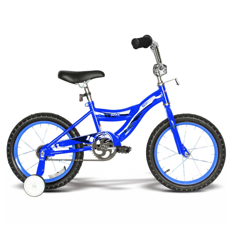 Rocky 16 Inch Kids Bikes with Training Wheels - Blue