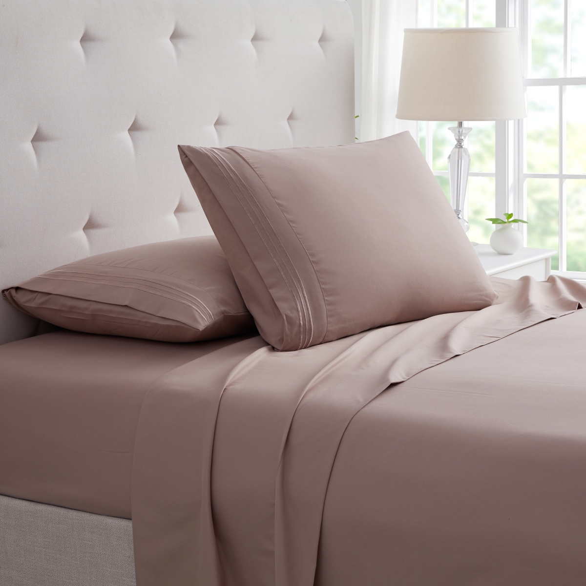 Full Size Luxury Bamboo Sheet Set - Taupe - 4 Piece - Soft & Cozy