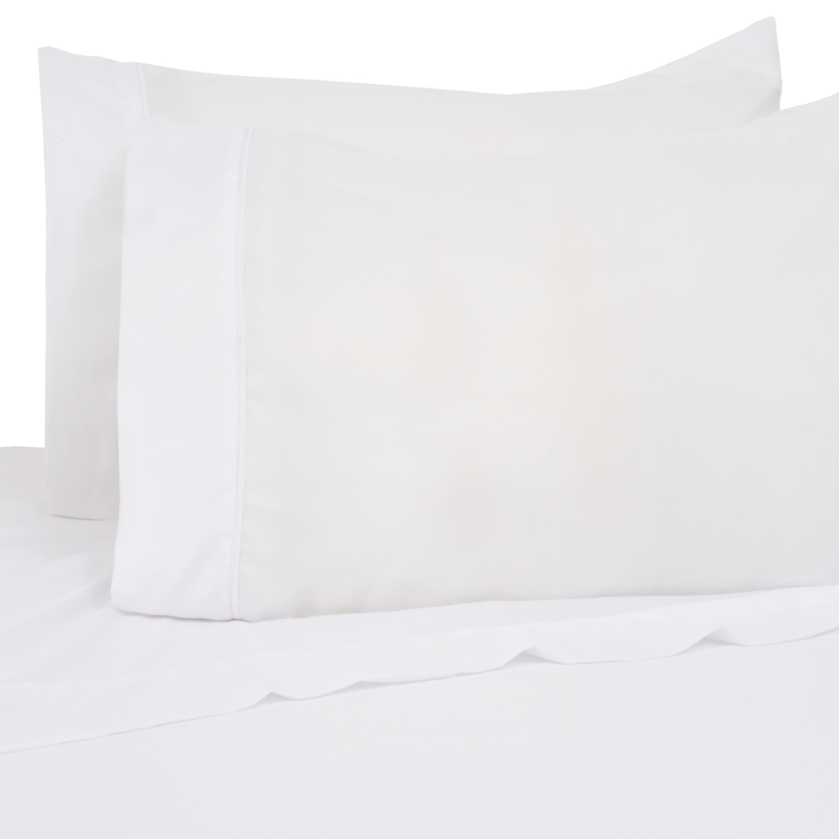 1128KGWH King Size  Bright Microfiber Sheet Set, White - 4 Piece