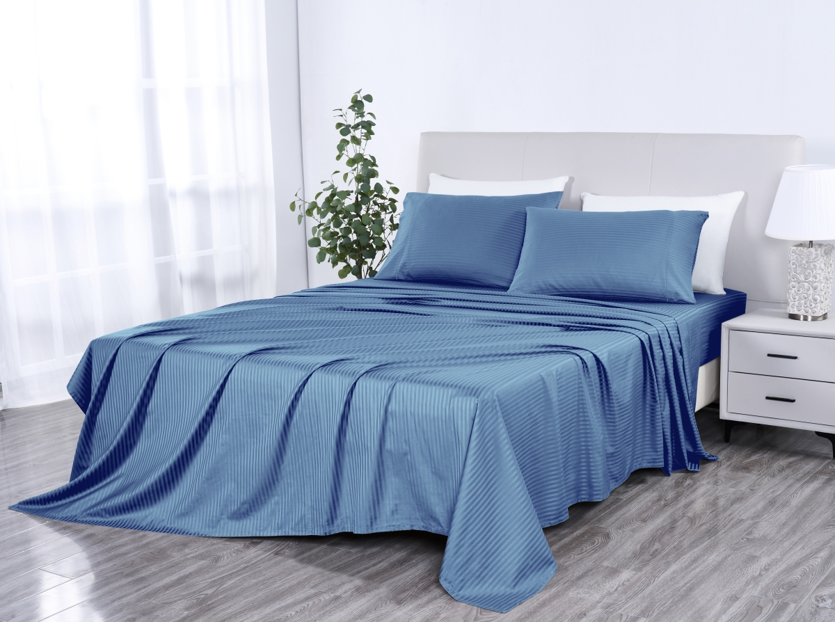 1206FLCBL Full Size 1000 Thread Count Egyptian Cotton Sheet Set, Classic Blue