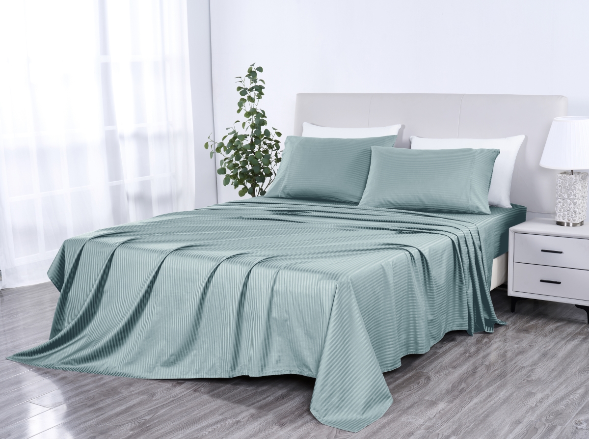 1206FLGGN Full Size 1000 Thread Count Egyptian Cotton Sheet Set, Granite Green