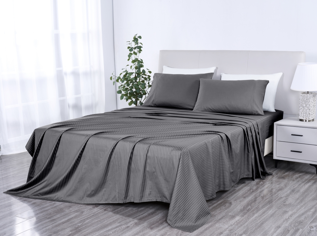 1206FLGR Full Size 1000 Thread Count Egyptian Cotton Sheet Set, Gray