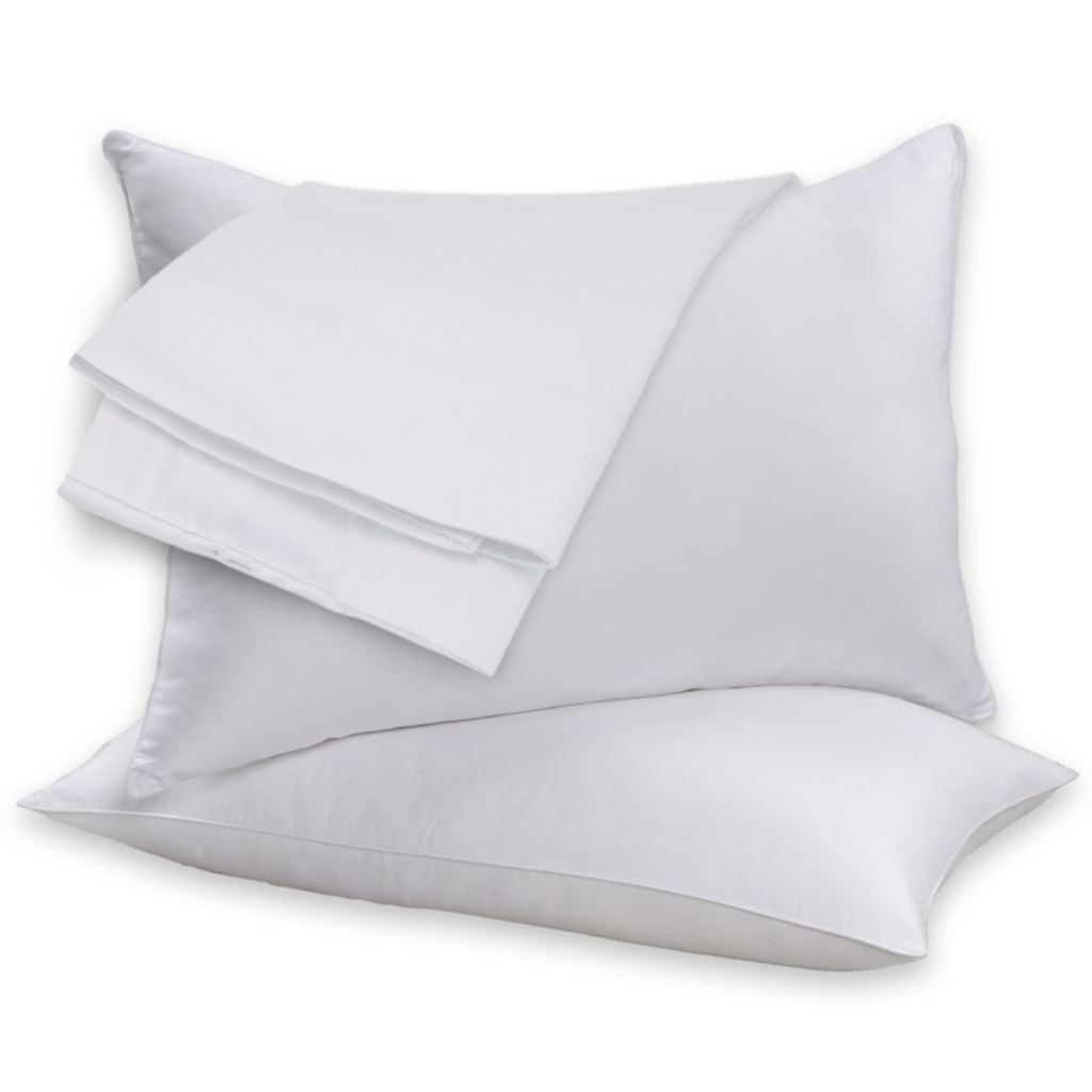 King Size Duck Feather Pillow Set - White - Pack of 2