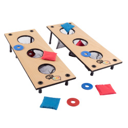 Picture of Trademark 80-HCH-BBW 2-in-1 Washer Pitch & Beanbag Toss Set&#44; Red & Blue
