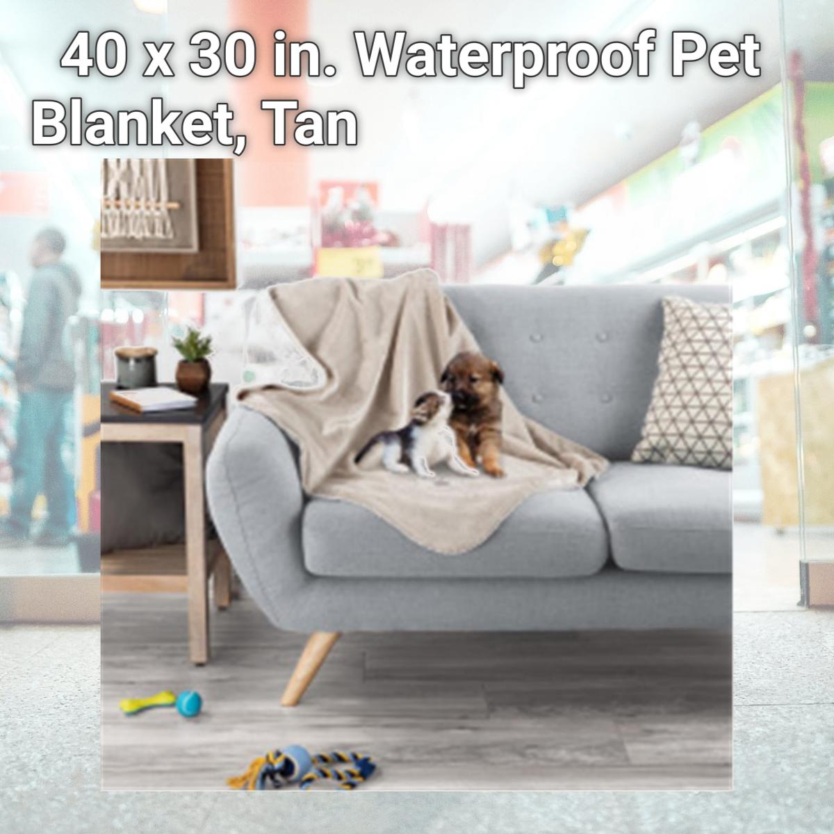 Picture of Trademark 80-PET6150TAN 40 x 30 in. Waterproof Pet Blanket, Tan