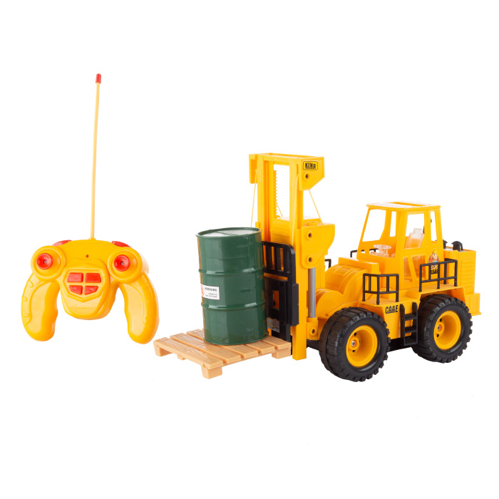 Picture of Hey Play 80-TK167735 Remote Control Toy Forklift 1-24 Scale&#44; Fully Functional RC Fork Truck&#44; Yellow & Black