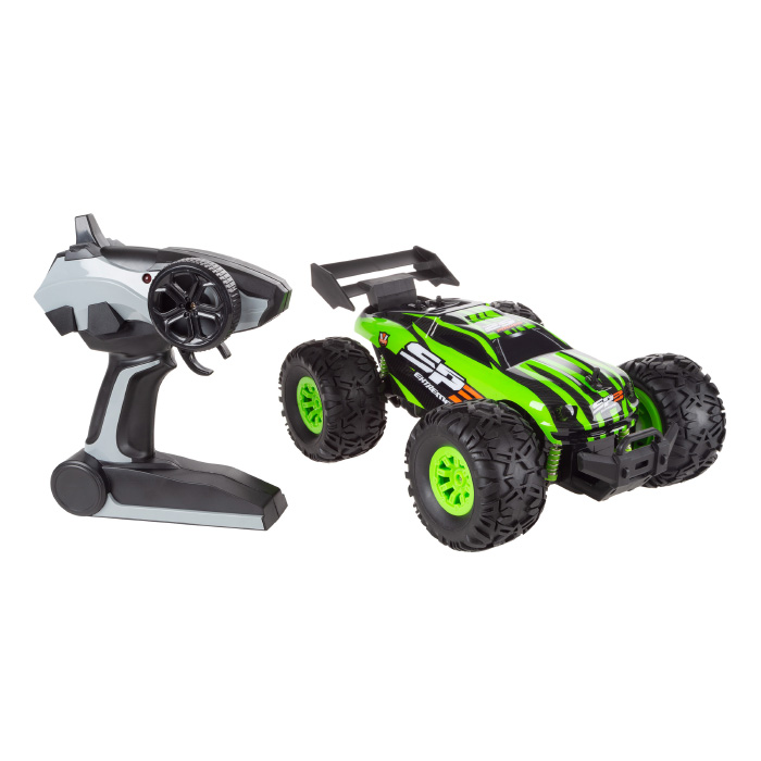 Picture of Hey Play 80-TK144135 Remote Control Monster Truck 1-16 Scale, 2.4 GHz RC Off-Road Rugged Toy Vehicle, Green