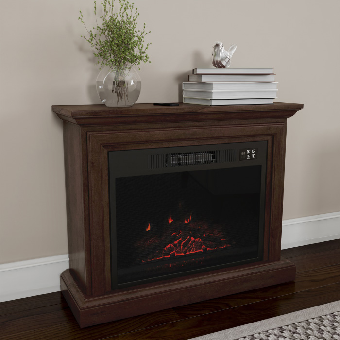 Picture of Lavish Home 80-FPWF-1 Heat Mobile Electric Fireplace, Brown