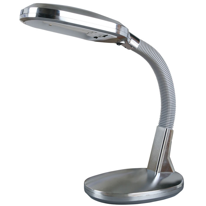 Picture of Lavish Home 72-A0004 Natural Sunlight Desk Lamp&#44; Great for Reading & Crafting&#44; Adjustable Gooseneck&#44; Home & Office Lamp&#44; Metallic Silver