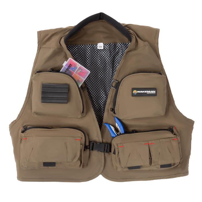 Picture of Wakeman Outdoors AF500000 12 Pocket Fishing Vest