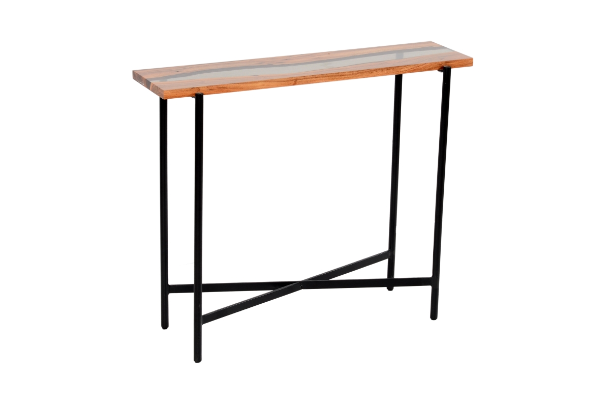Picture of Alaterre AWRE1420 36 in. Rivers Edge Acacia Wood&#44; Acrylic Narrow Console & Entryway Table