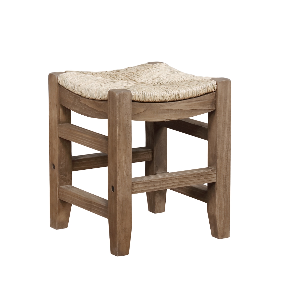 Picture of Alaterre ANNP2071 18 in. Newport Wood Stool with Rush Seat