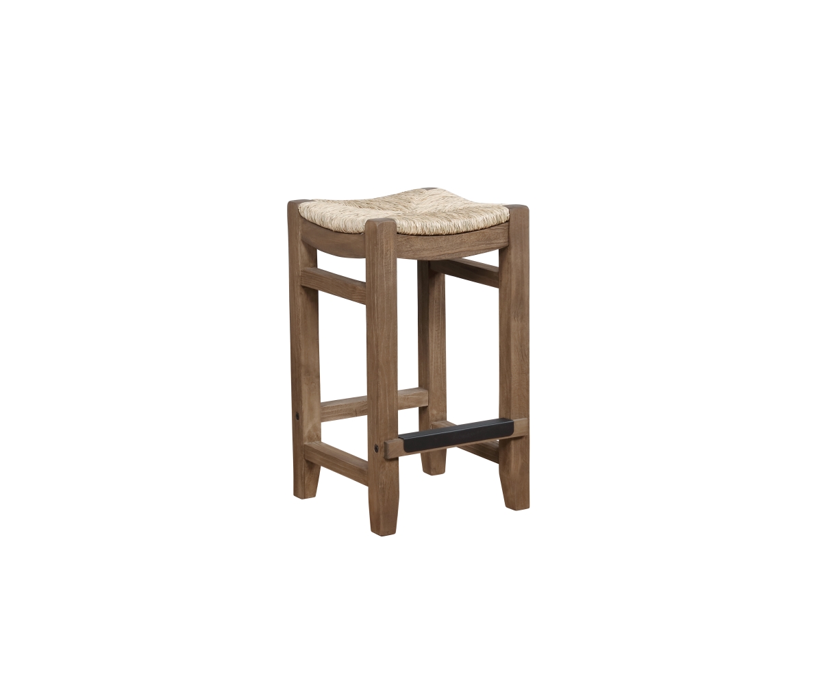 Picture of Alaterre ANNP2171 26 in. Newport Wood Counter Height Stool with Rush Seat