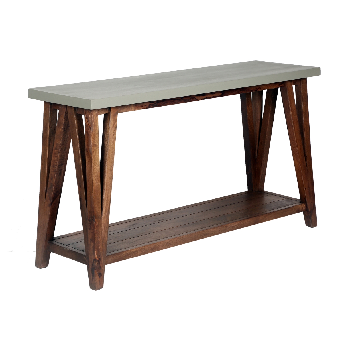 Picture of Alaterre AWBS1470C 52 in. Brookside Wood with Concrete-Coating Console & Media Table