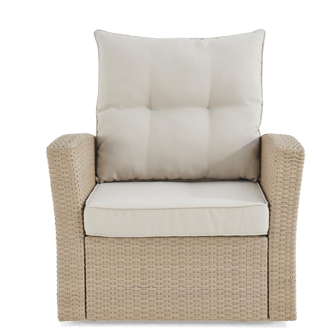 Picture of Alaterre AWWC025CC Canaan All-Weather Wicker Outdoor Armchair with Cushions