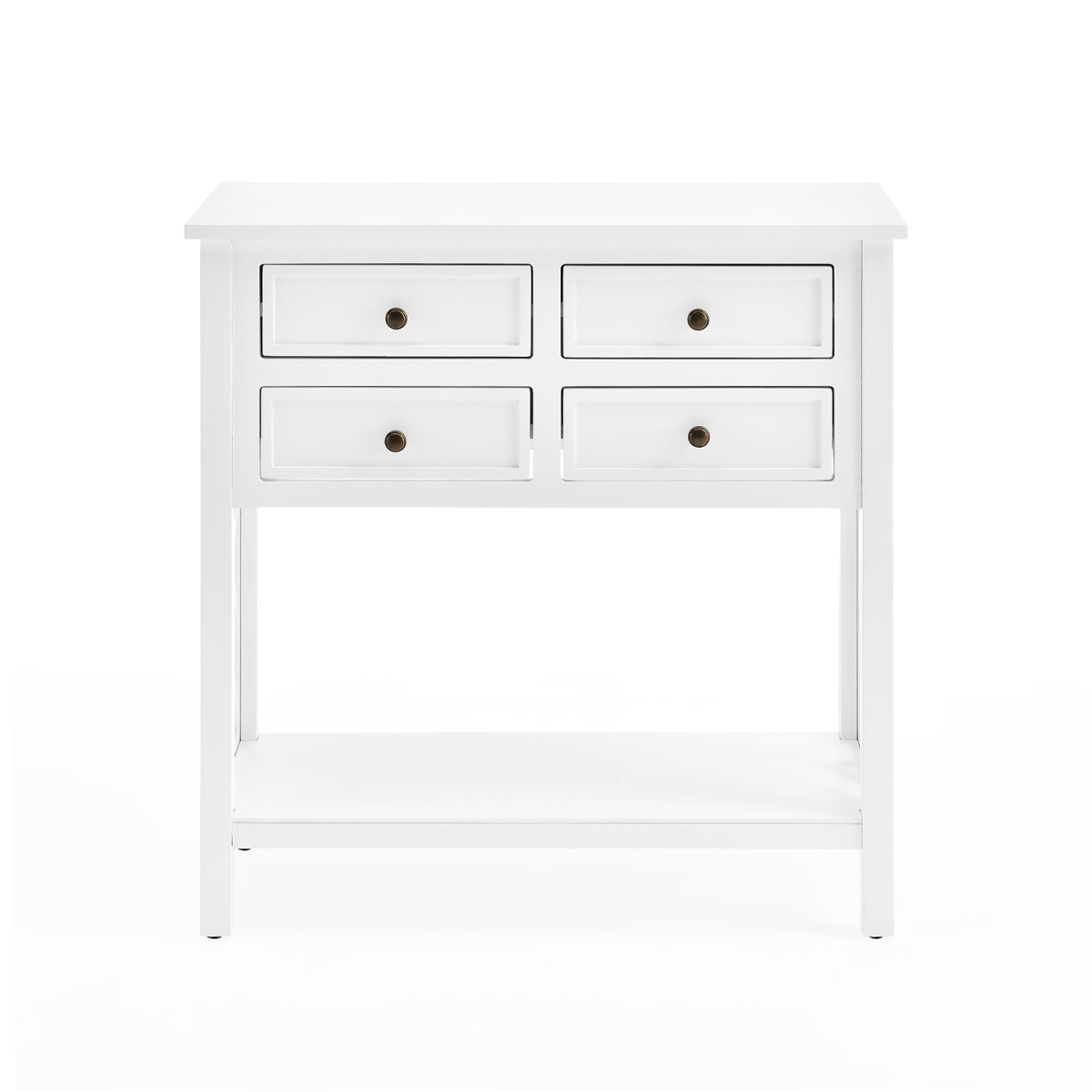 Picture of Alaterre ANCT10WH 32 in. Coventry Wood Entryway&#44; Console & Sofa Table with 4-Drawers&#44; White