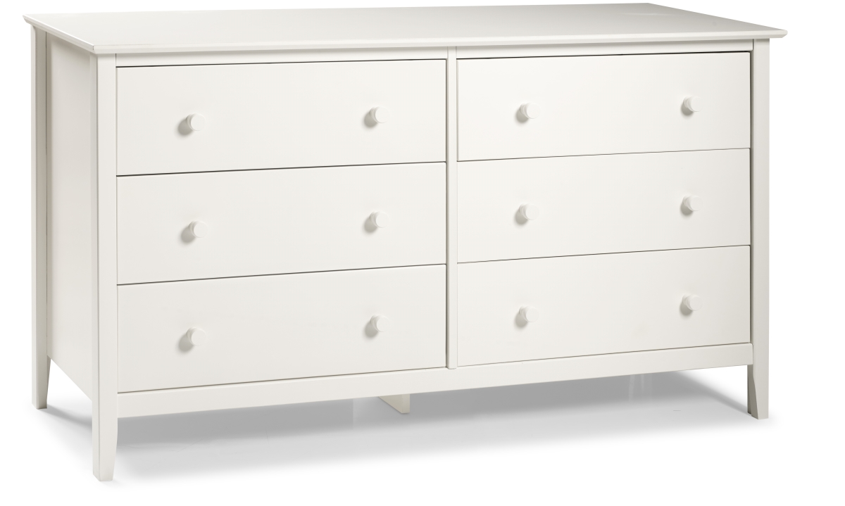 Picture of Alaterre AJSP03WH Simplicity Wood 6-Drawer Dresser&#44; White