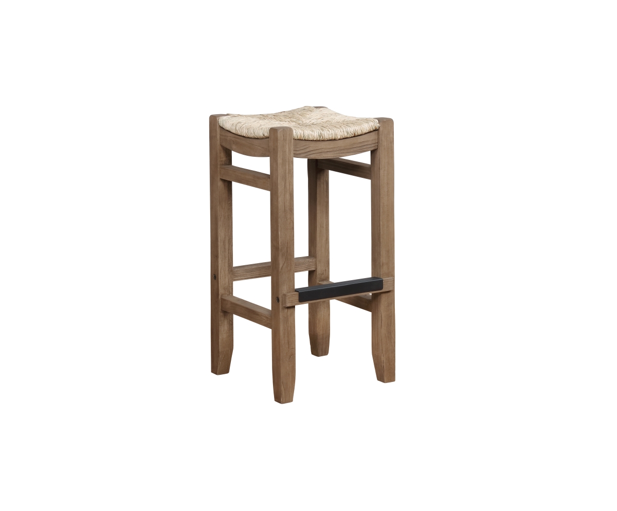 Picture of Alaterre ANNP2271 30 in. Newport Wood Bar Stool with Rush Seat