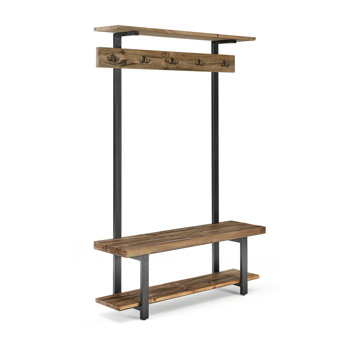 Picture of Alaterre AMBA2820 Pomona Entryway Hall Tree with Bench&#44; Shelves & Coat Hooks
