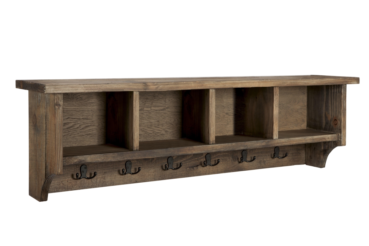 Picture of Alaterre AMSA2420 48 in. Modesto Reclaimed Wood Entryway Wall Coat Hooks with Storage Cubbies