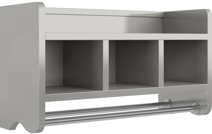 Picture of Alaterre ABSS0040 25 in. Bathroom Storage Shelf with Two Towel Rods, Gray