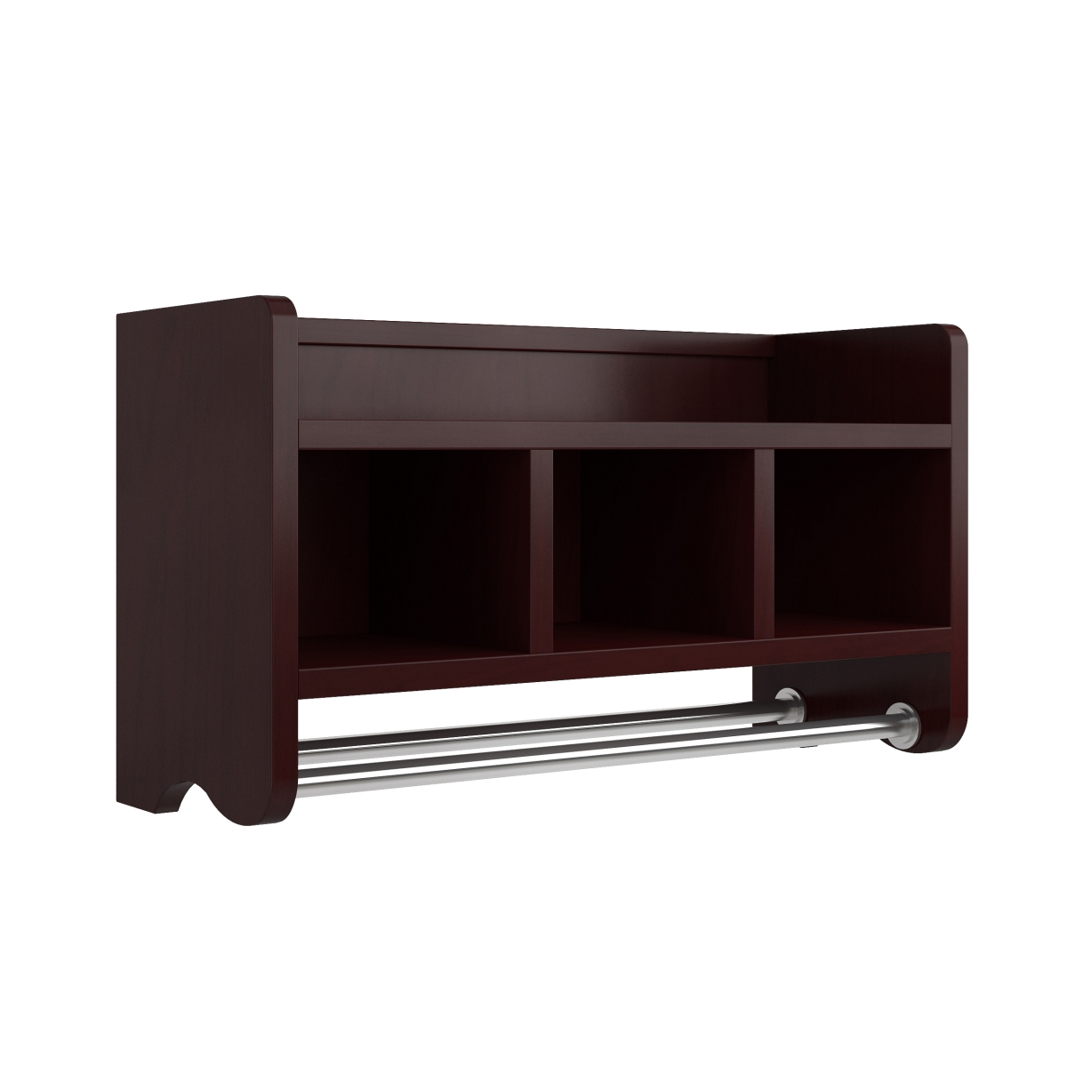 Picture of Alaterre ABSS00P0 25 in. Bathroom Storage Shelf with Two Towel Rods, Espresso