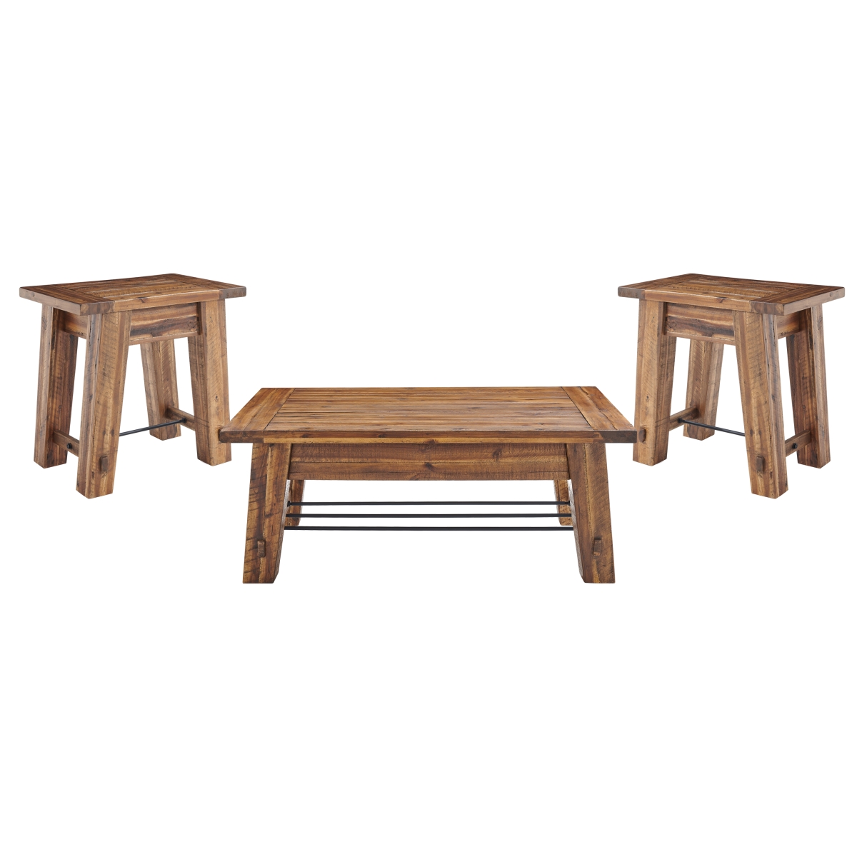 Picture of Alaterre ANDU0111274 48 in. Durango Industrial Wood Coffee & Two End Tables - Set of 3