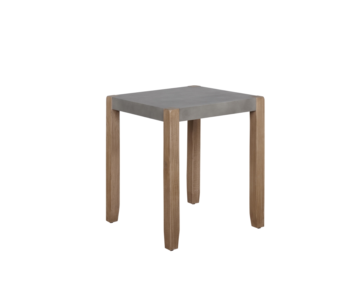 Picture of Alaterre ANNP0171 21 in. Newport Square Faux Concrete & Wood End Table&#44; Concrete Gray