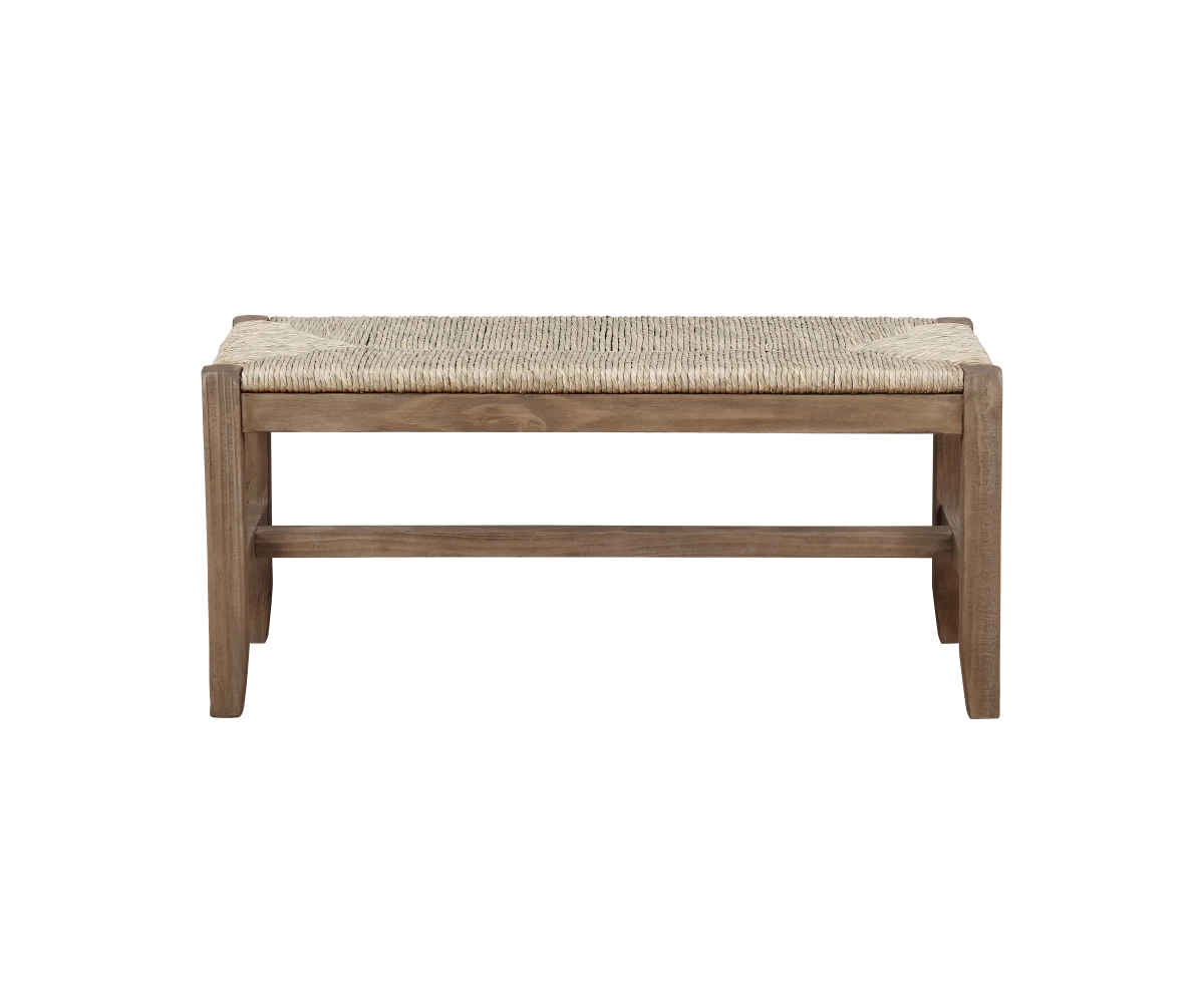 Picture of Alaterre ANNP0471 40 in. Newport Wood Bench with Rush Seat