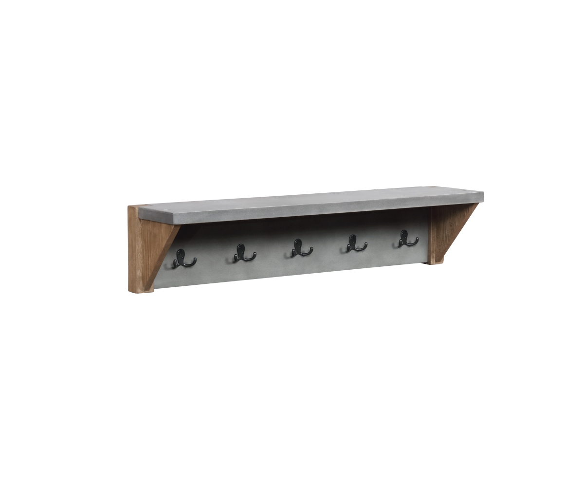 Picture of Alaterre ANNP2971 40 in. Newport Coat Hook with Shelf, Concrete Gray