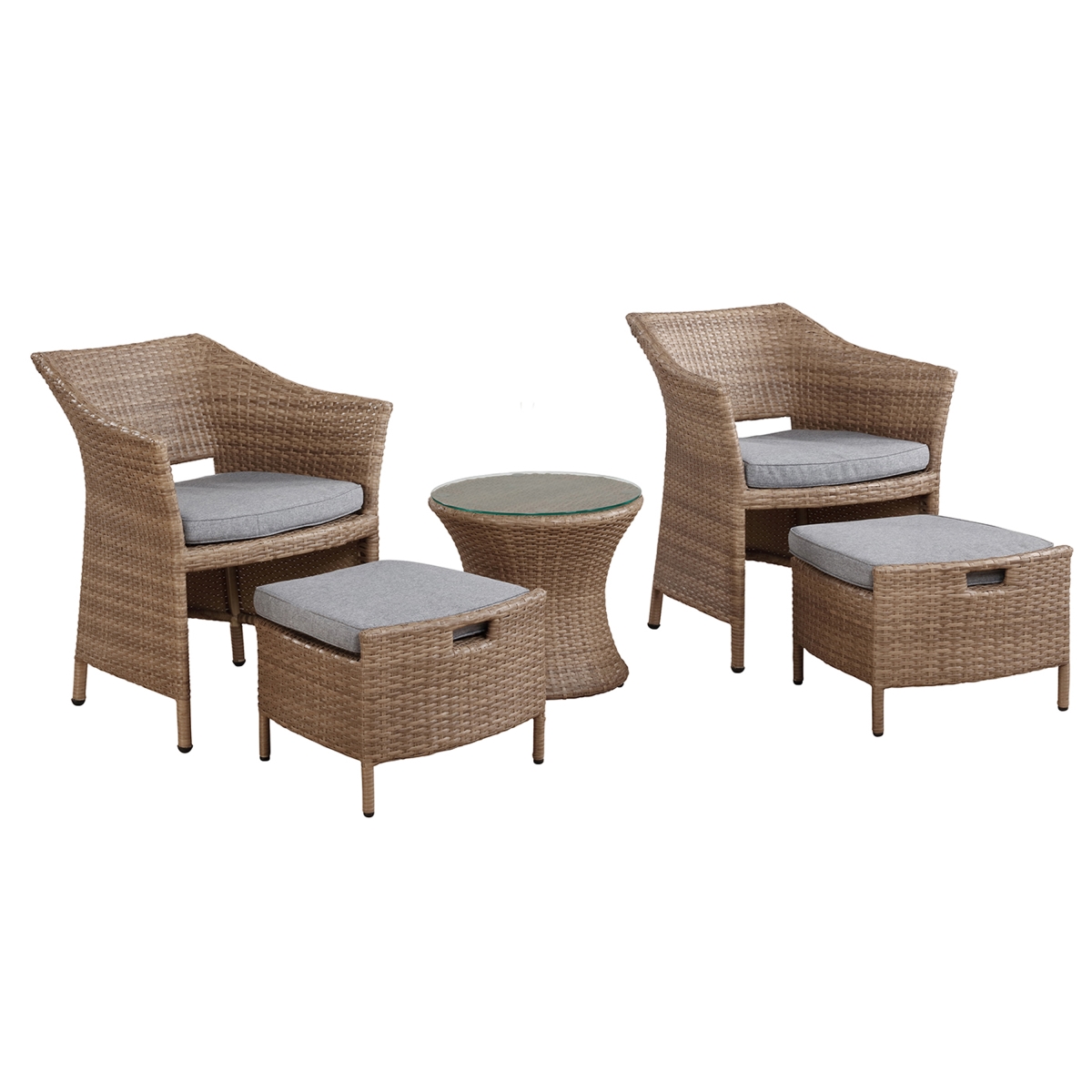 Picture of Alaterre AWWG01GG 26 in. Kokoli All-Weather Wicker Outdoor Cocktail Table