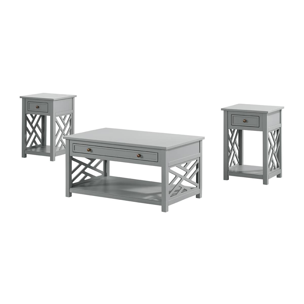 Picture of Alaterre ANCT0111340 36 in. Coventry Coffee & Two End Tables with Drawer - Set of 3