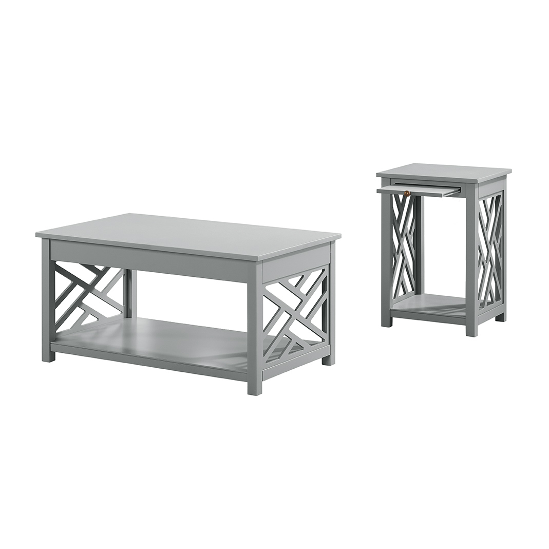 Picture of Alaterre ANCT021440 36 in. Coventry Coffee & End Table with Tray - Set of 2