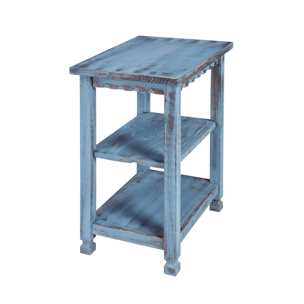 Picture of Alaterre ACCA02BA Country Cottage 2 Shelf End Table&#44; Blue Antique