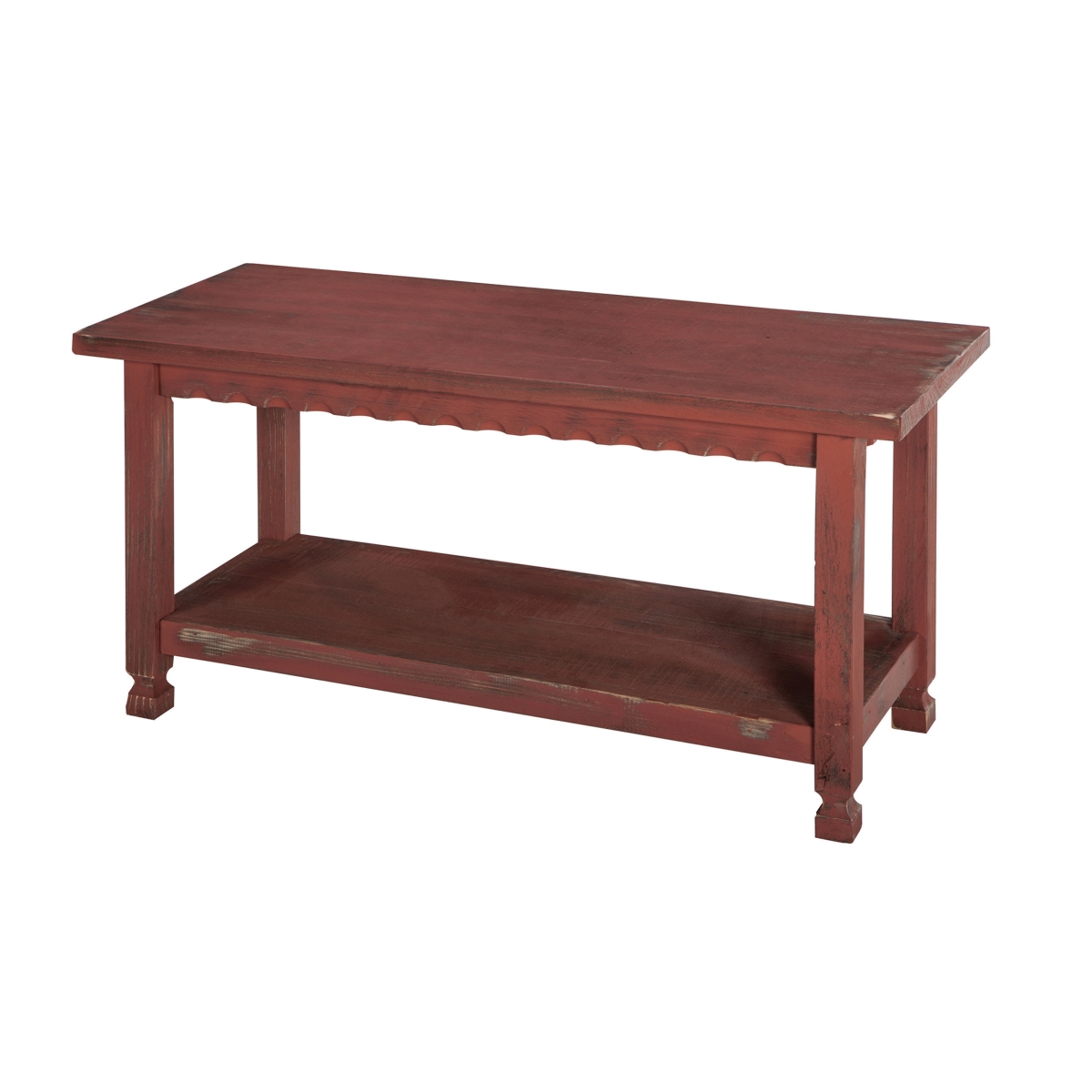 Picture of Alaterre ACCA03RA Country Cottage Bench, Red Antique