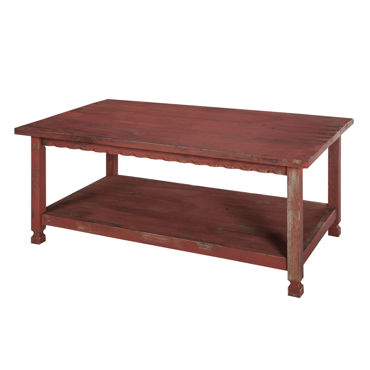 Picture of Alaterre ACCA11RA 42 in. Country Cottage Coffee Table&#44; Red Antique