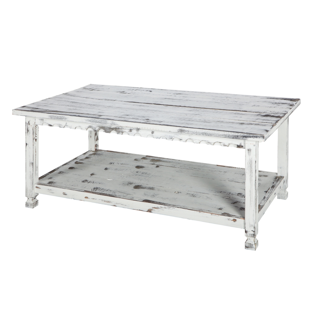 Picture of Alaterre ACCA11WA 42 in. Country Cottage Coffee Table&#44; White Antique