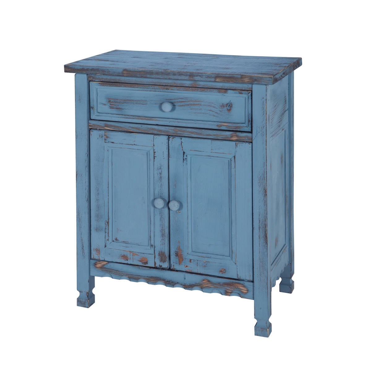 Picture of Alaterre ACCA23BA Country Cottage Accent Cabinet&#44; Blue Antique