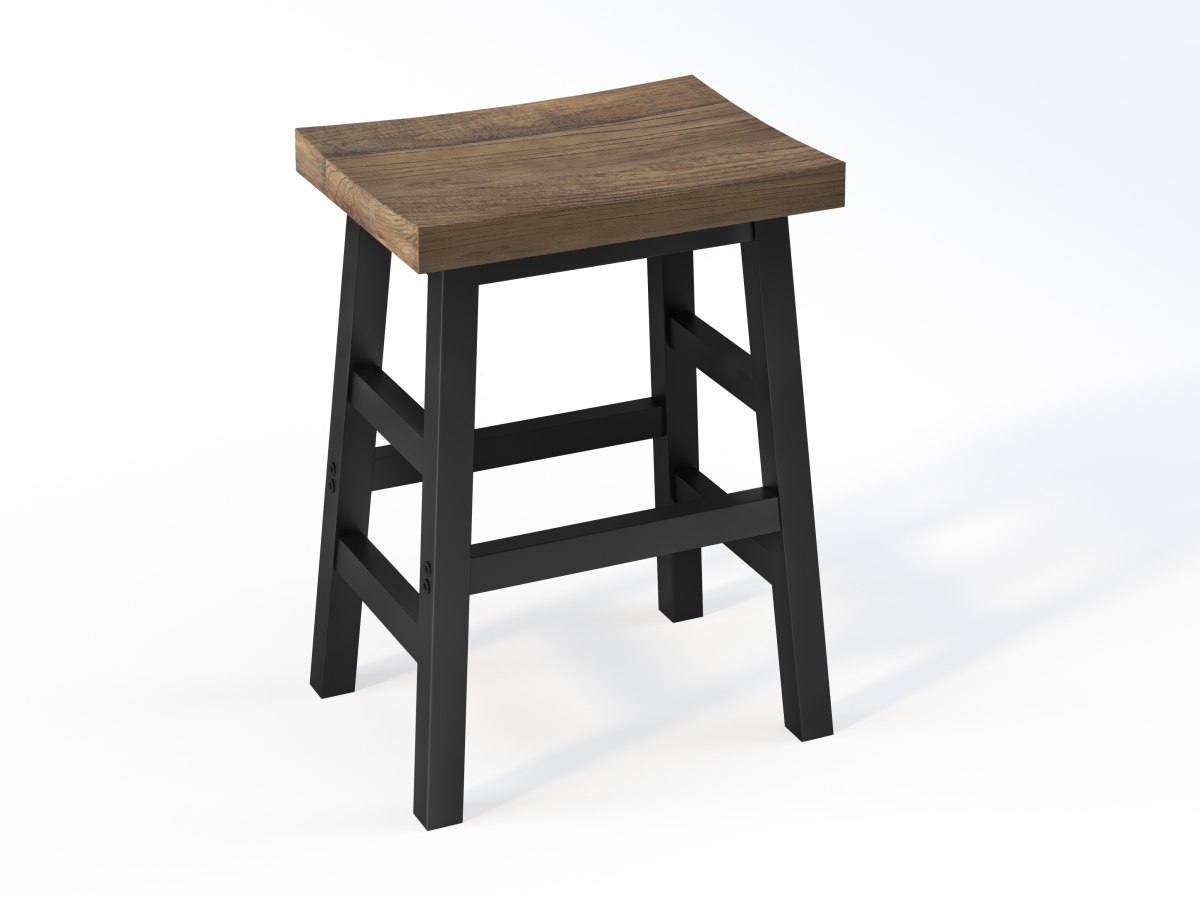 Picture of Alaterre AMBA2120M 26 in. Pomona Wood Counter Stool with Metal Legs