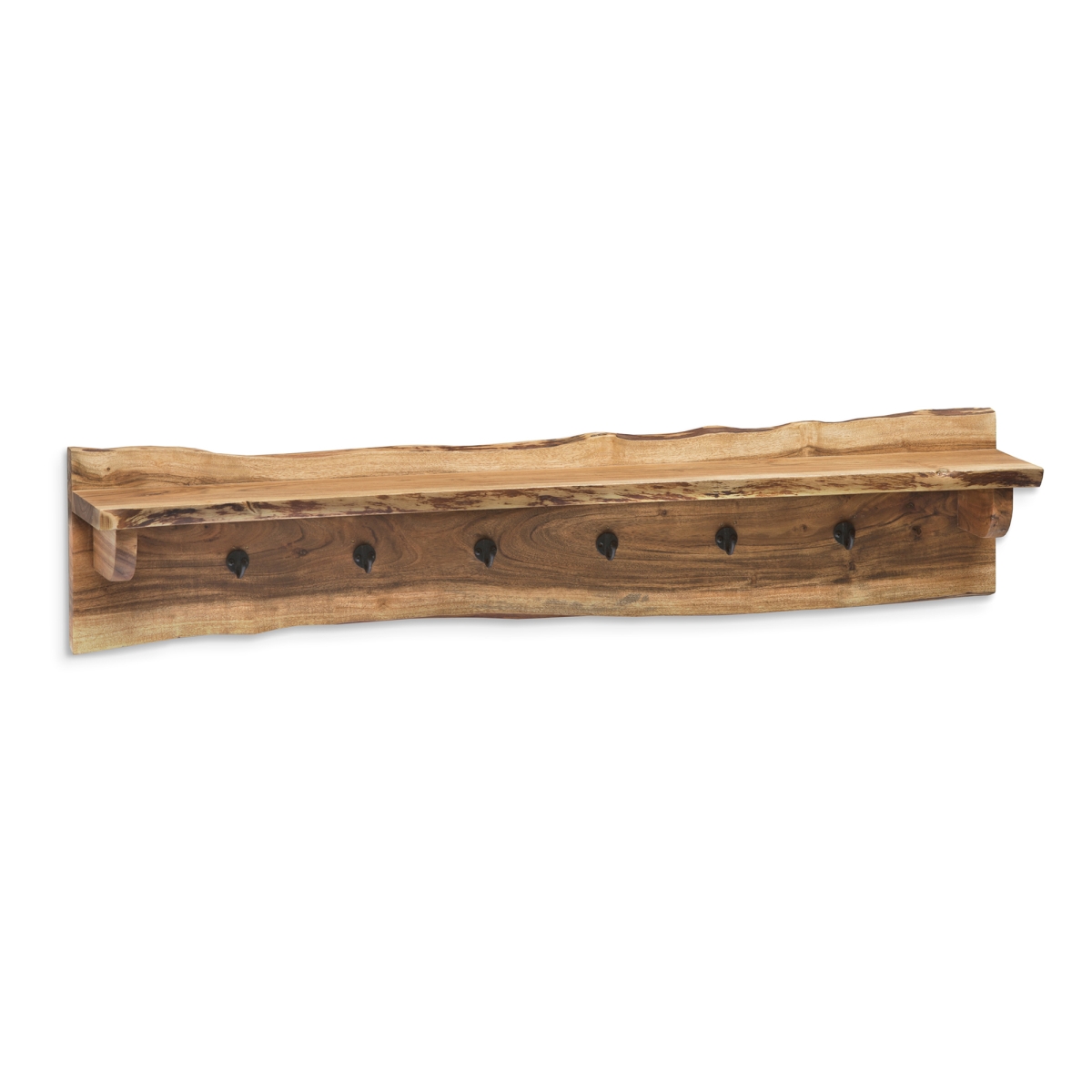 Picture of Alaterre AWAA3420 48 in. Alpine Natural Live Edge Wood Coat Hooks with Shelf