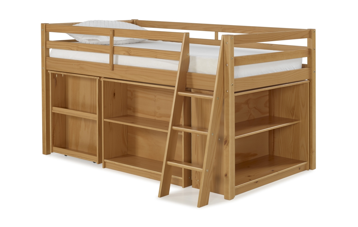 Picture of Alaterre AJRX10CIAS Roxy Wood Junior Loft Bed with Pull-Out Desk&#44; Shelving & Bookcase&#44; Cinnamon