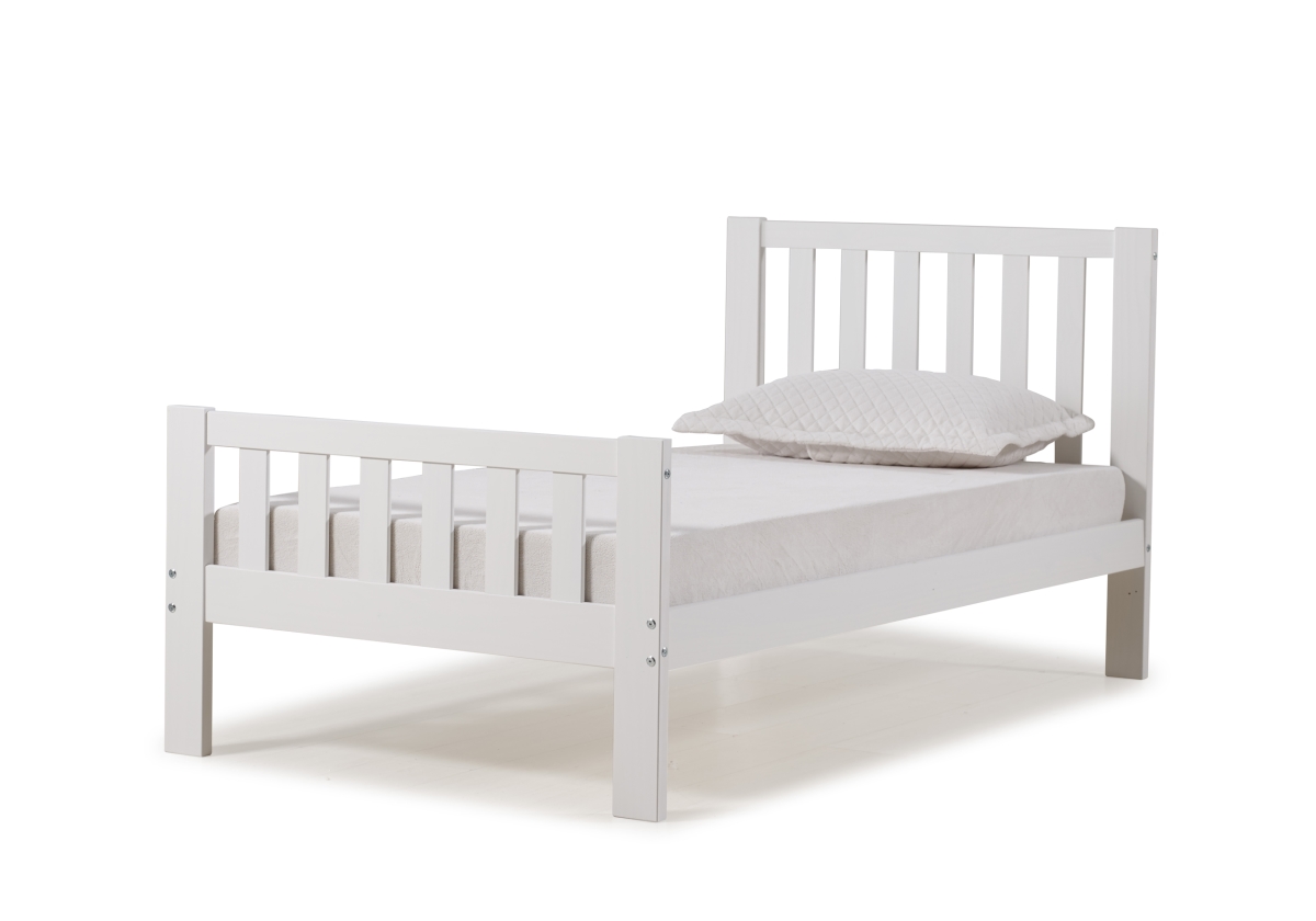 Picture of Alaterre AJAU10WH Aurora Twin Size Wood Bed, White