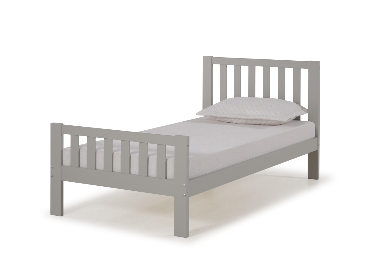 Picture of Alaterre AJAU1080 Aurora Twin Size Wood Bed&#44; Dove Gray