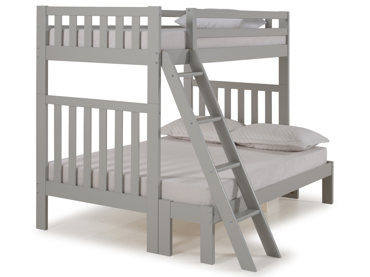 Picture of Alaterre AJAU0180 Aurora Twin Over Full Size Wood Bunk Bed, Dove Gray