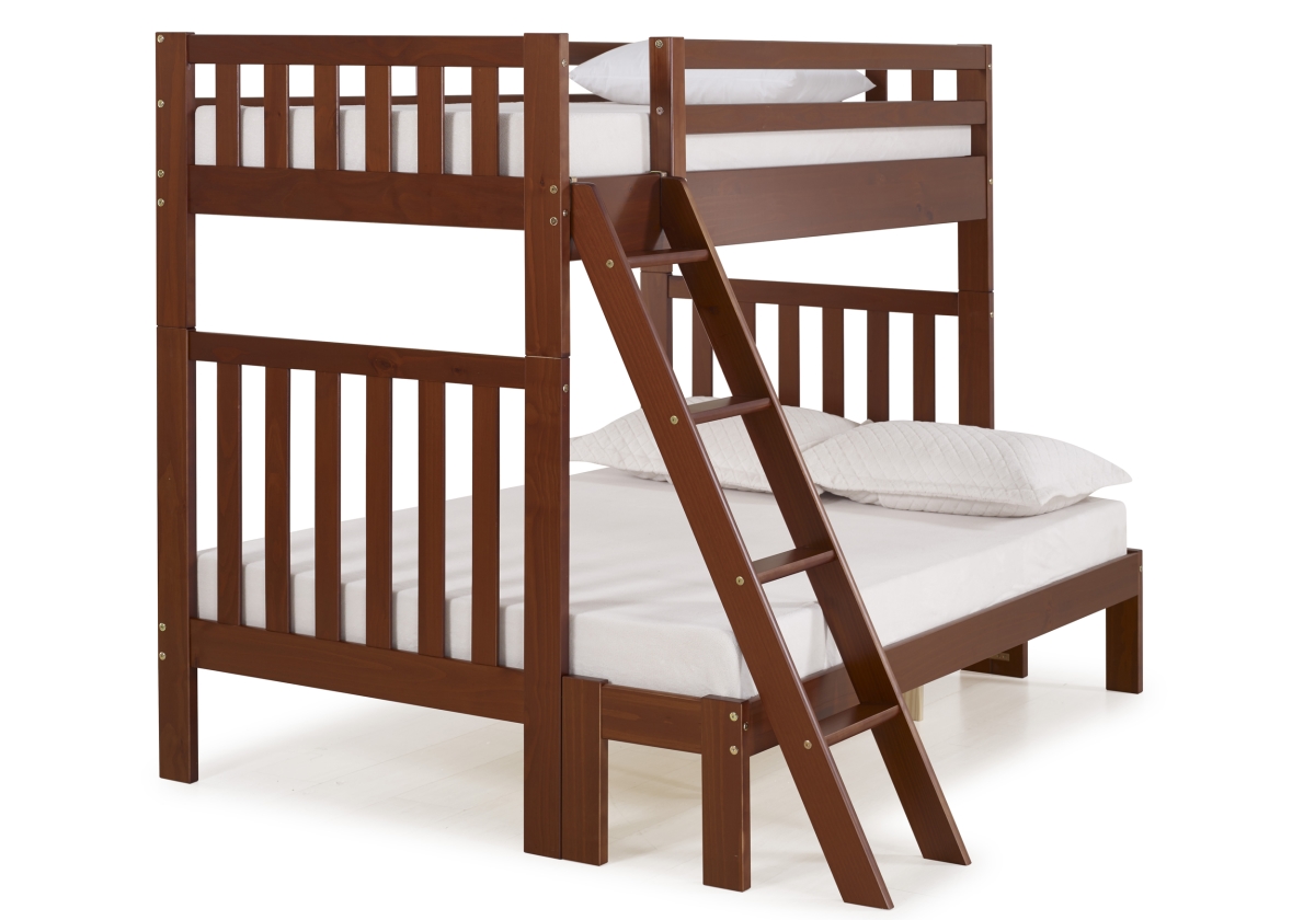 Picture of Alaterre AJAU0170 Aurora Twin Over Full Size Wood Bunk Bed, Chestnut